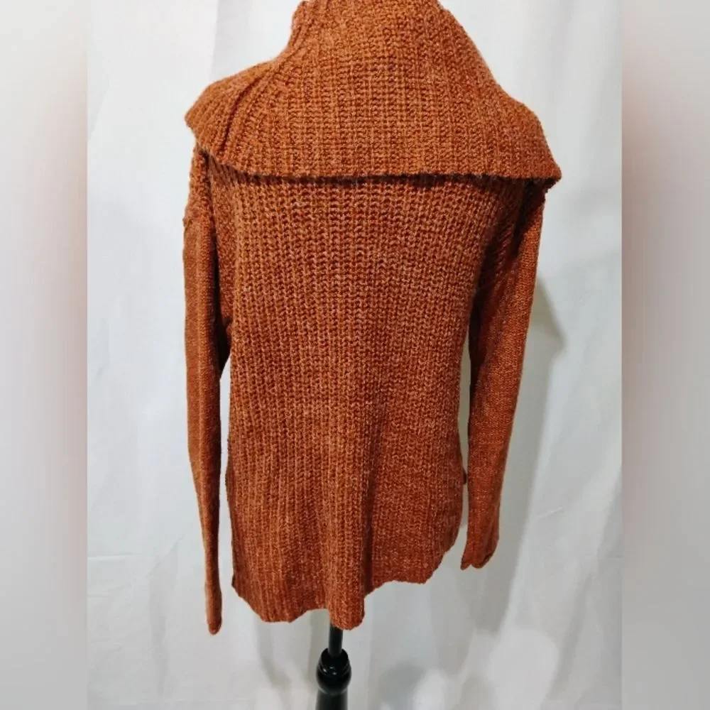 Mystree Brown Chunky Knit Cowl Neck‎ Sweater NWT Size S
